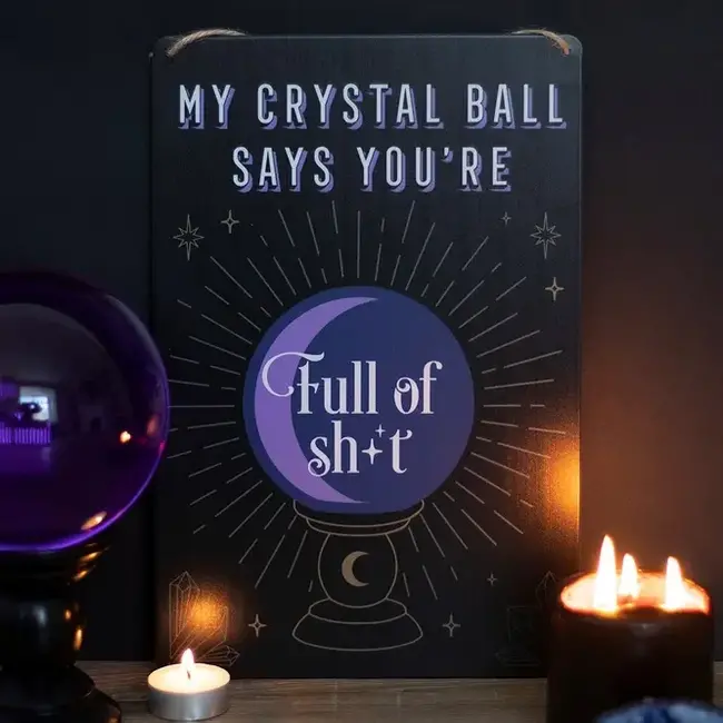 Mystical Musings: Crystal Ball Metal Sign