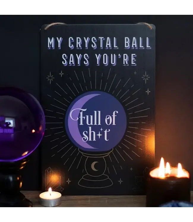 Mystical Musings: Crystal Ball Metal Sign