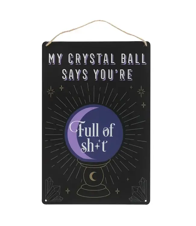 Mystical Musings: Crystal Ball Metal Sign