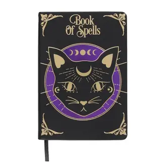 Something Different Mystic Mog Black Cat Book of Spells A5 Notebook