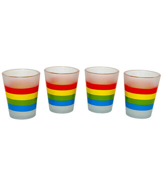 Streamline Cha-Cha Frosted Shot Glass - 4 Pc Set