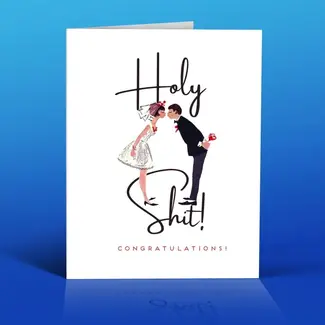 Offensive Delightful Holy Shit Wedding Card