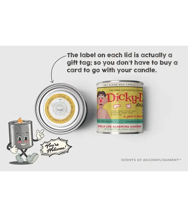 Dicky-Do Delight: Humorous Candle