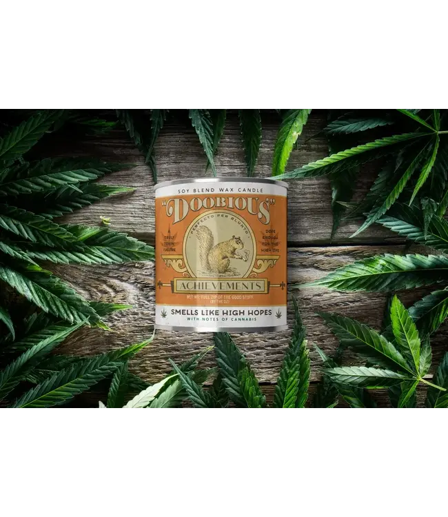 Cannabis Chronicles: Doobious Achievements Candle