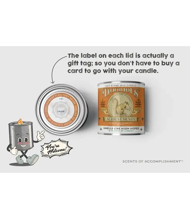 Cannabis Chronicles: Doobious Achievements Candle