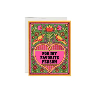 Red Cap Cards Favorite Person Love Greeting Card