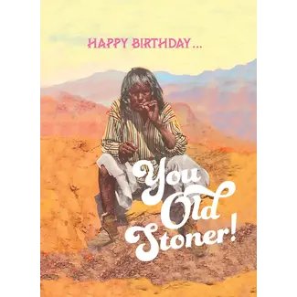 Offensive Delightful Old Stoner Weed Birthday Card