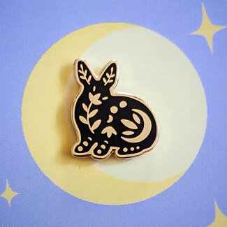 Misomomo Moon Rabbit Miso Enamel Pin