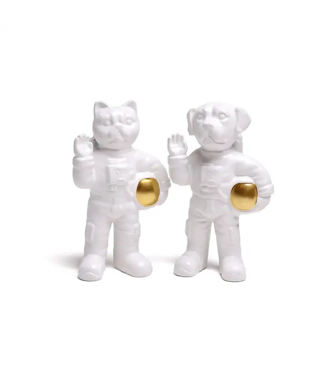 Space Paws: Ceramic Astronaut Vases