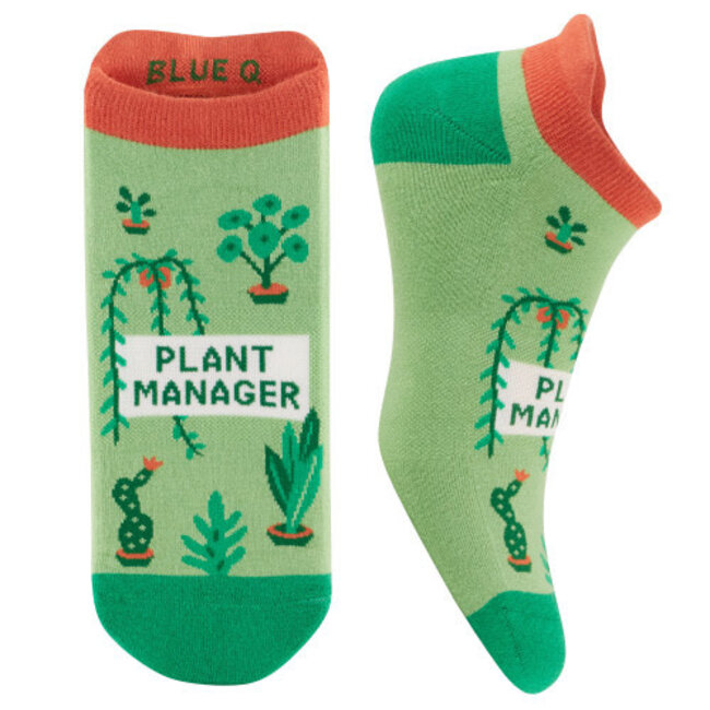 Botanical Bliss: Blue Q's Plant Manager Sneaker Socks