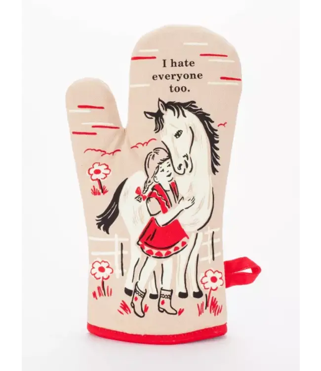 Neigh-sayers Beware: Blue Q's 'I Hate Everyone Too' Oven Mitt