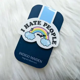 Indigo Maiden I Hate People Rainbow Goth Bookmark