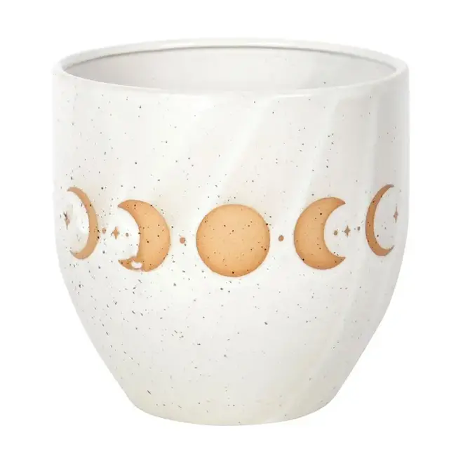 Lunar Bloom: Moon Phase Plant Pot