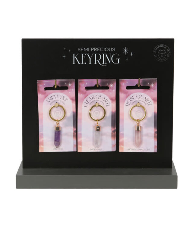 Semi Precious Crystal Keyrings