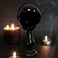 Midnight Mystique: Small Black Crystal Ball & Stand