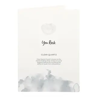 Something Different You Rock Clear Quartz Crystal Heart Greeting Card