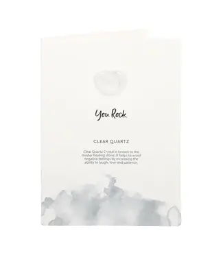 Something Different You Rock Clear Quartz Crystal Heart Greeting Card