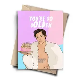 Pop Cult Paper G(OLD)en Harry Styles Birthday Card