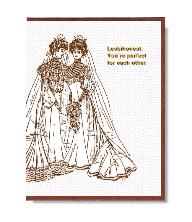 “Let’s Bi Honest” Wedding Card