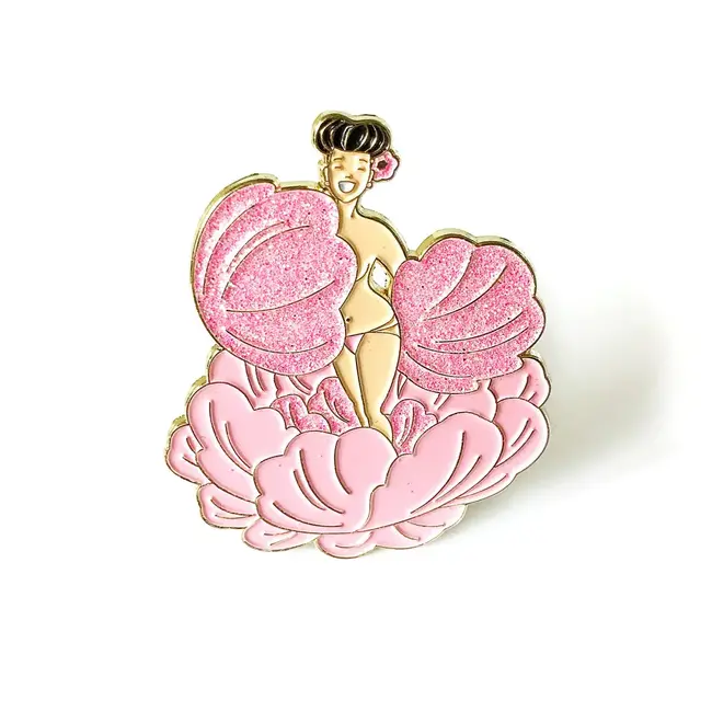 Sparkle & Charm: Peony Girl Enamel Pin