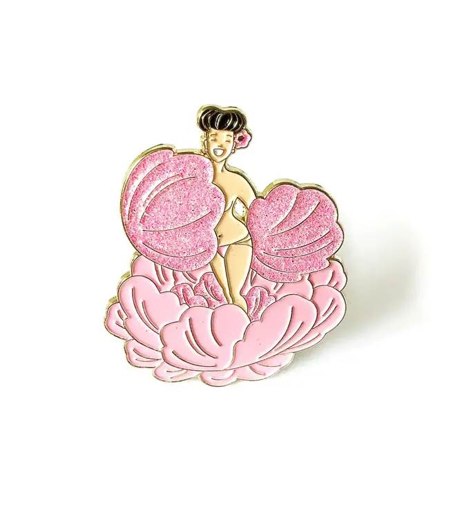 Sparkle & Charm: Peony Girl Enamel Pin