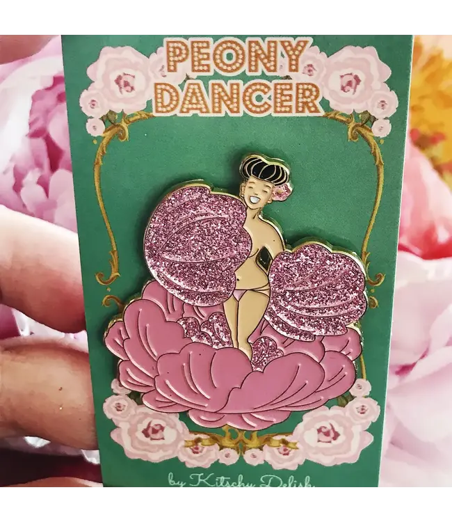 Sparkle & Charm: Peony Girl Enamel Pin