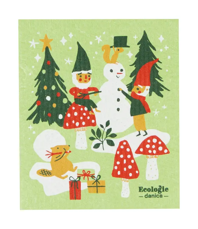 Holiday Cheer Dishcloths: Festive & Green!