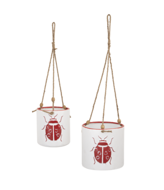 Ganz Embossed Ladybug Hanging Planter Ganz Embossed Ladybug Hanging Planter