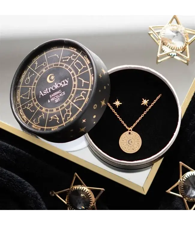 Cosmic Charm: Earring & Necklace Set