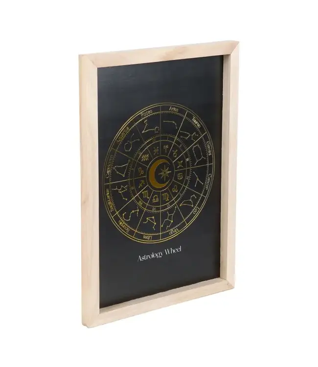 Starry Eyed: Golden Astrology Wheel Print