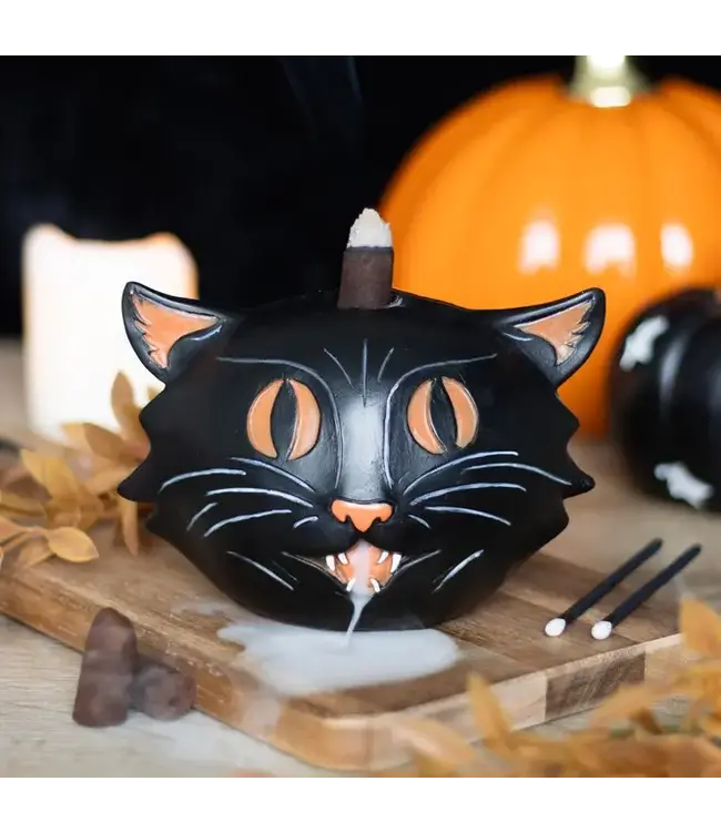 Spooky Smoke: Black Cat Incense Burner