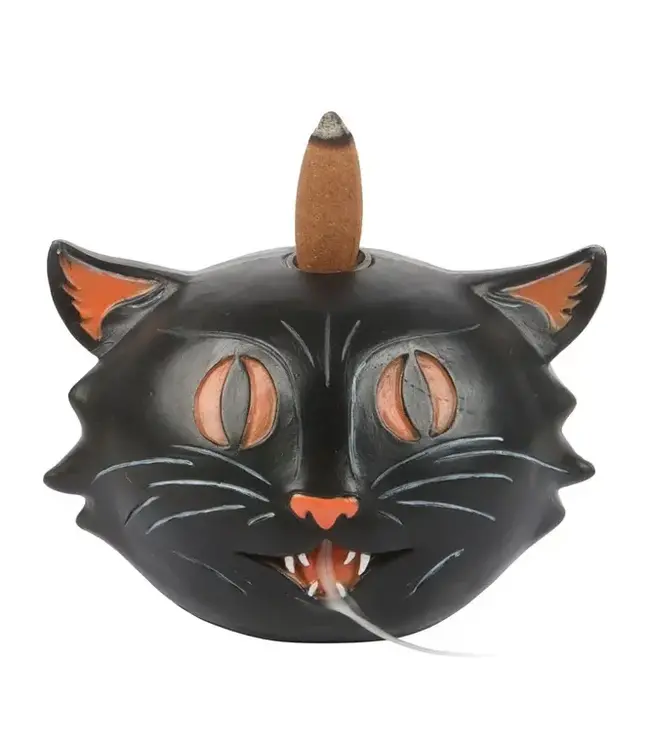 Spooky Smoke: Black Cat Incense Burner