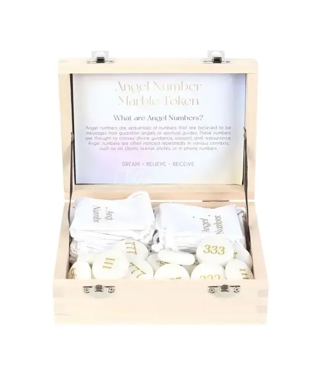 Angel Number Marble Keepsake Stones