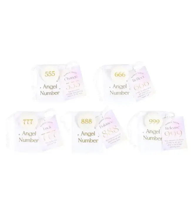 Angel Number Marble Keepsake Stones