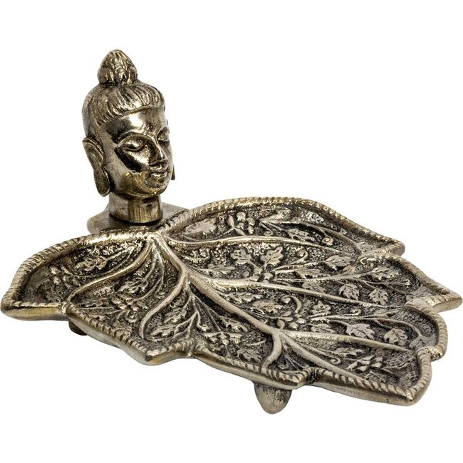 Zen Vibes with Buddha on Leaf Incense Holder