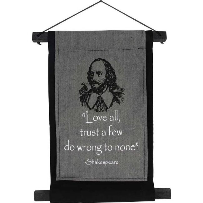 Bard’s Wisdom Banner – "Love All, Trust a Few"