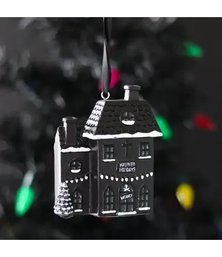Something Different Haunted Holiday House Resin Christmas Decoration