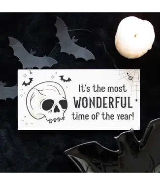 Something Different Most Wonderful Time Skull Sign
