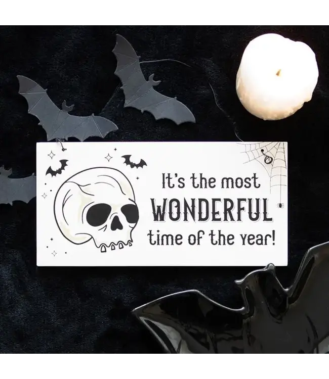 Spook-tacular Time Skull Sign