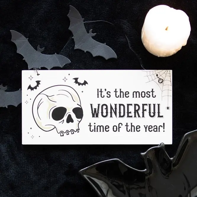 Most Wonderful Time Skull Sign