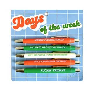 FUN CLUB Days Of The Week Pen Set