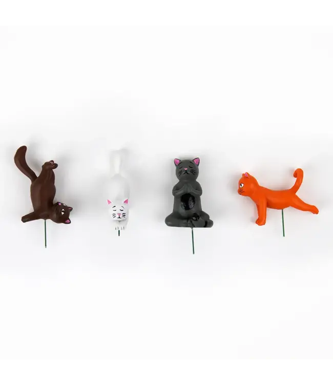 Zen Yoga Cats: Plant Markers