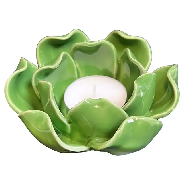 Floral Votive Holder - Green Glam