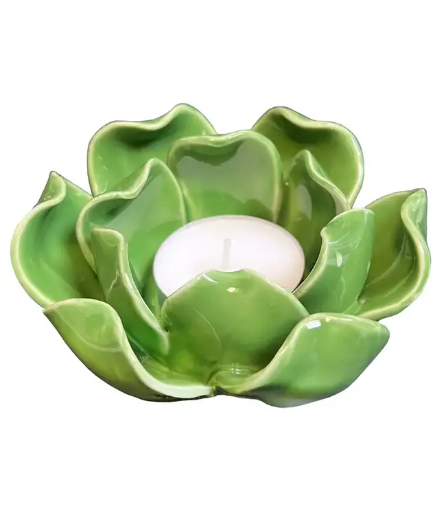 Floral Votive Holder - Green Glam