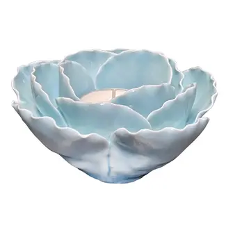 Streamline Forever Floral Light Blue Tea Light Holder