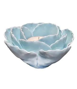 Streamline Forever Floral Light Blue Tea Light Holder