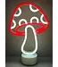 Fungi Fun: Red & White Mushroom Neon Glow