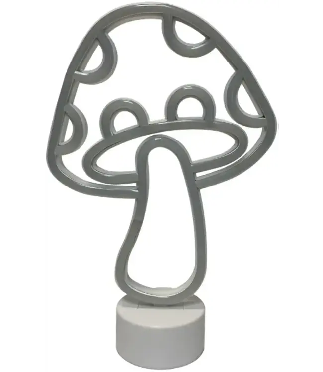 Fungi Fun: Red & White Mushroom Neon Glow