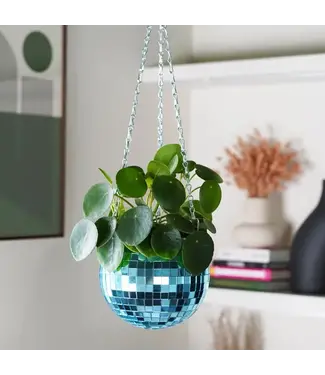 Bubblegum Stuff Disco Ball Hanging Planter - Blue (6in)