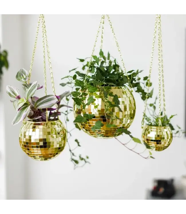 Gold Disco Planter: Small Pot, Big Sparkle!